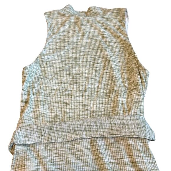 Song of Style Berna Midi Dress Ribbed Stretch Green Marled w/ Belt Size Small - Picture 8 of 12